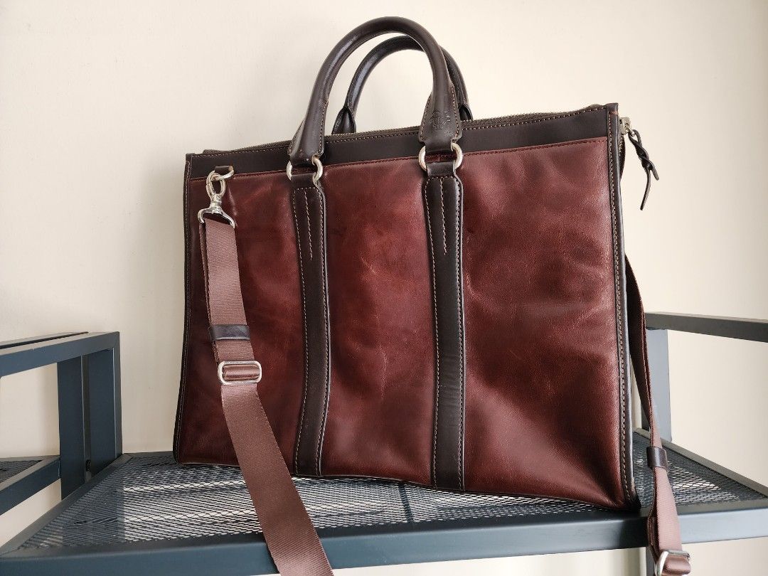 Handcrafted Japanese Leather Work Bag