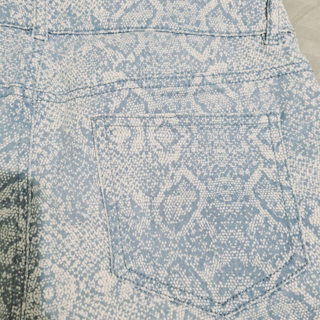 H M Snake skin Pattern Denim Shorts Women s Fashion Bottoms Shorts on Carousell