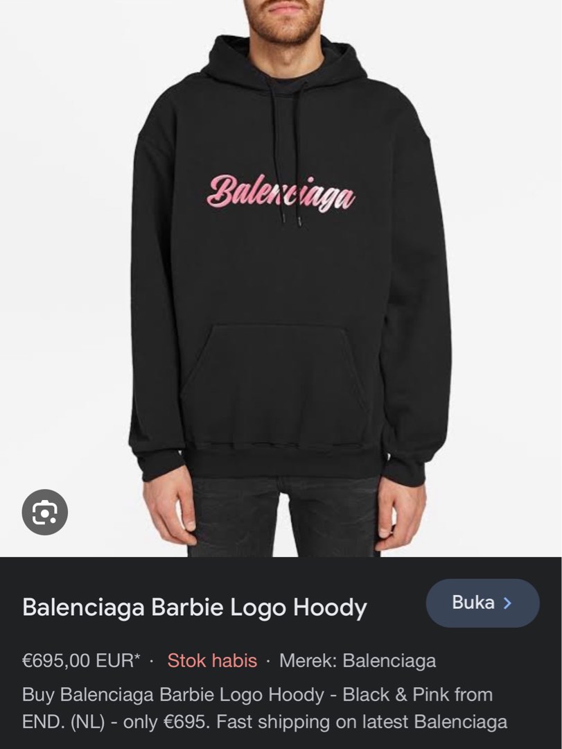 HOODIE BALENCIAGA SECOND Fesyen Pria Pakaian Atasan di Carousell