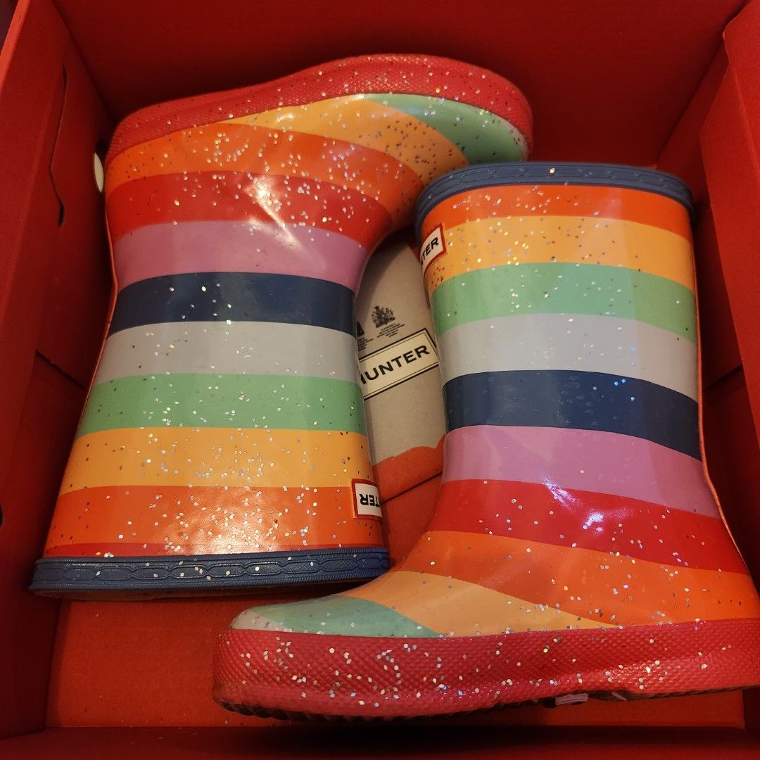 Rainbow red hotsell boots