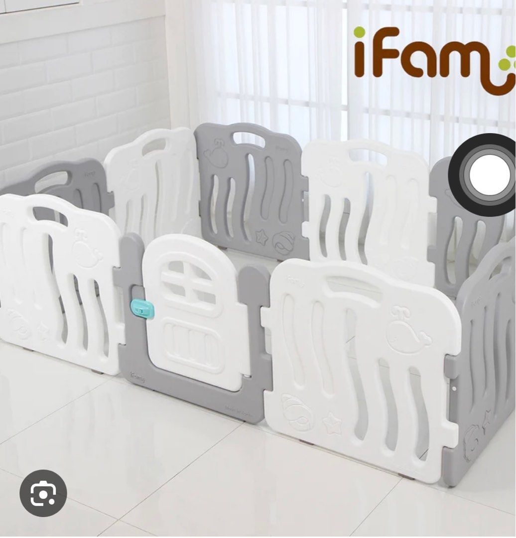 IFAM Shell Play Fence Set (Category: Infant Playtime) located in Manila. Submitted by donnakona (Listing ID 1234218547, Image 1). Description: comes with mat and toy holder/organizer comes with box.