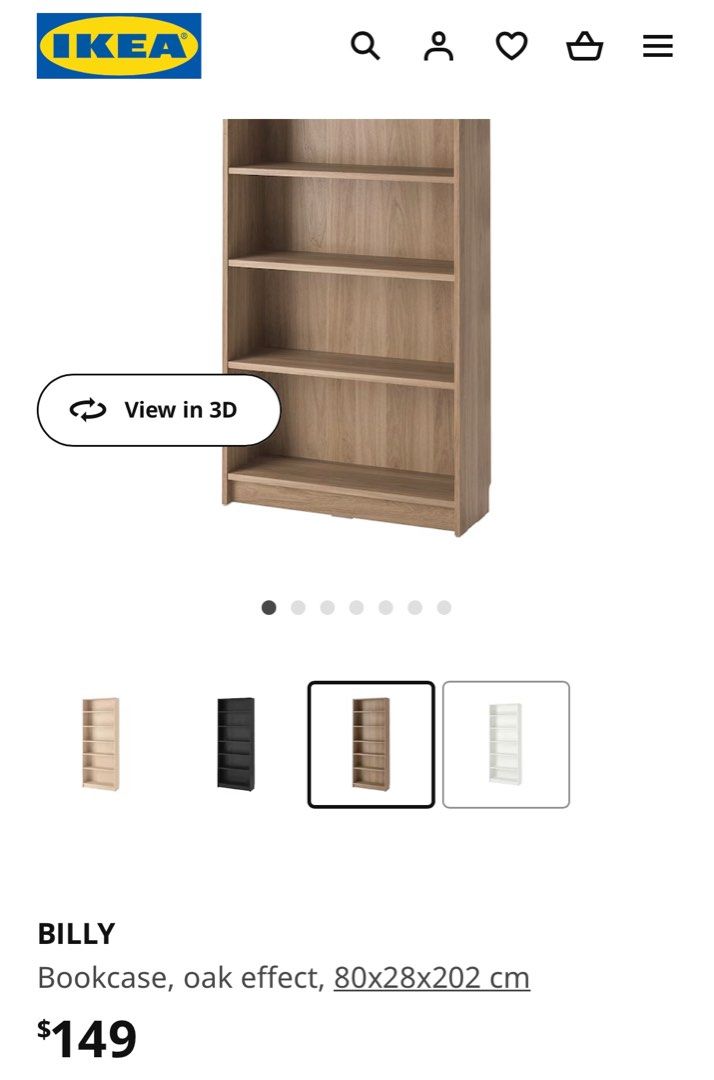 IKEA Billy Bookshelf, Furniture & Home Living, Furniture, Shelves