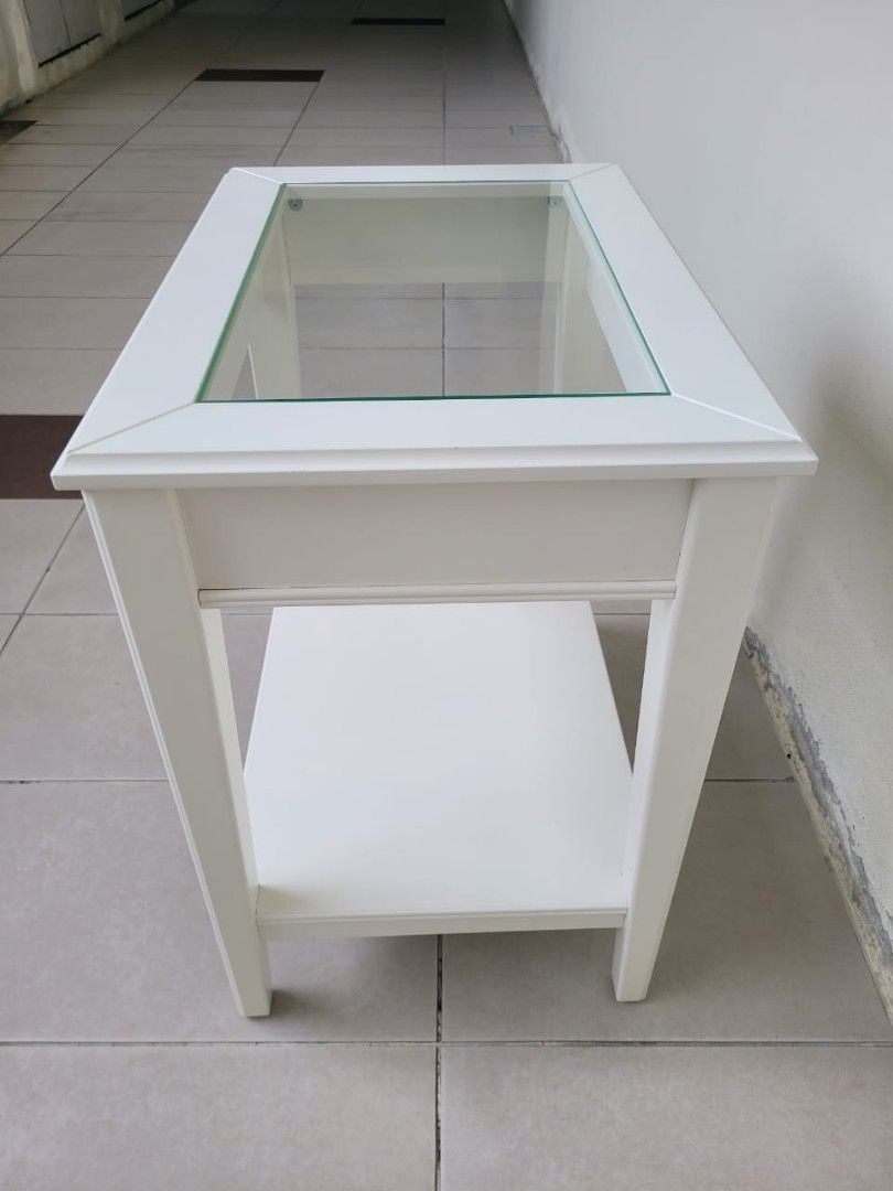 Ikea Liatorp side table glass, Furniture & Home Living, Furniture