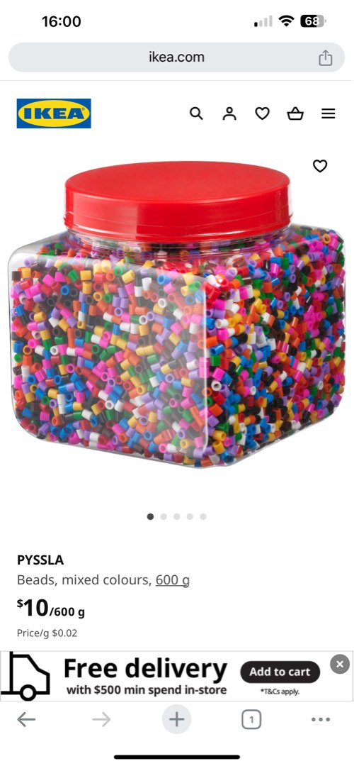 PYSSLA Beads, mixed colors assorted colors, 1 lb 5 oz - IKEA