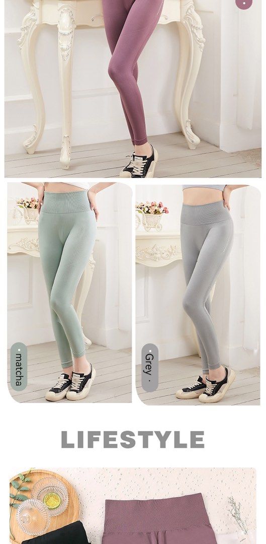 in stock] Women fitness pants gym pants high waisted abdomen