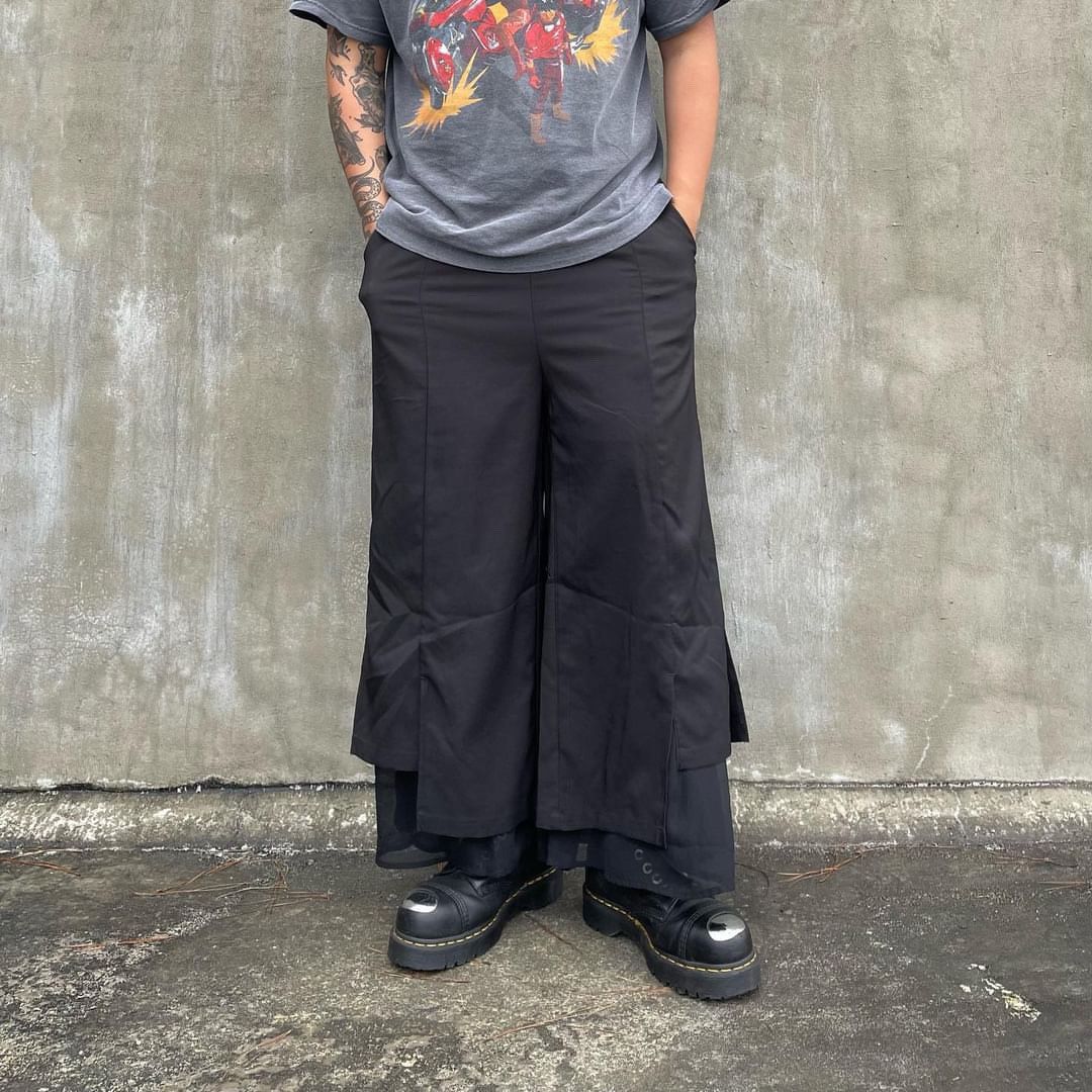 apanese Wide-Leg Workwear Pants
