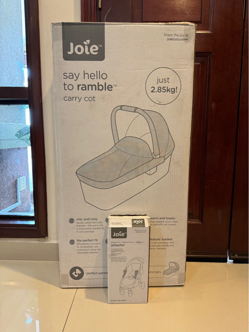 Joie Ramble Carry Cot + Adapter, Babies & Kids, Going Out, Carriers