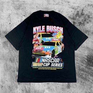 Kaos Nascar Kyle Busch M&M's Cup Series Hase Authentics Hitam