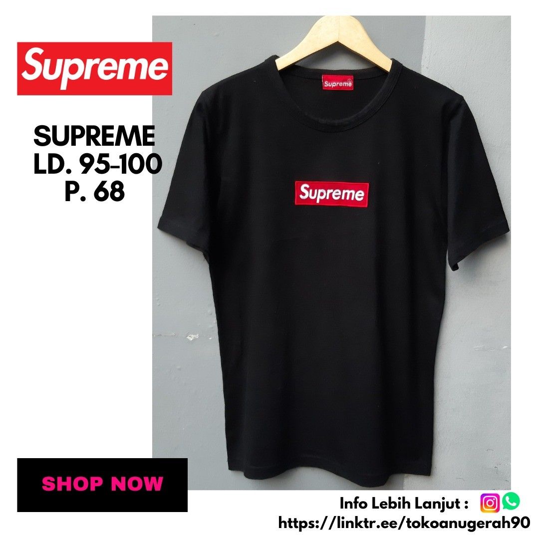 Kaos Supreme Super Cakeppppp Bangetttttt, Fesyen Pria, Pakaian , Atasan di  Carousell