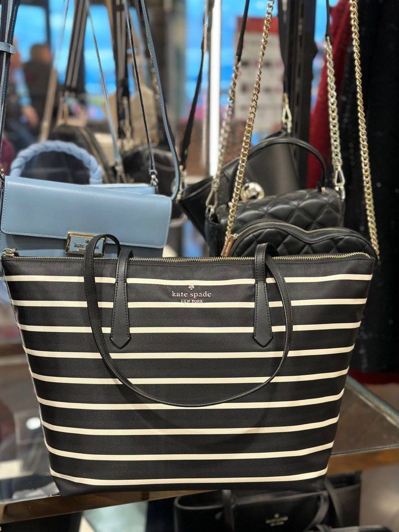 Kate spade outlet kitt stripe tote