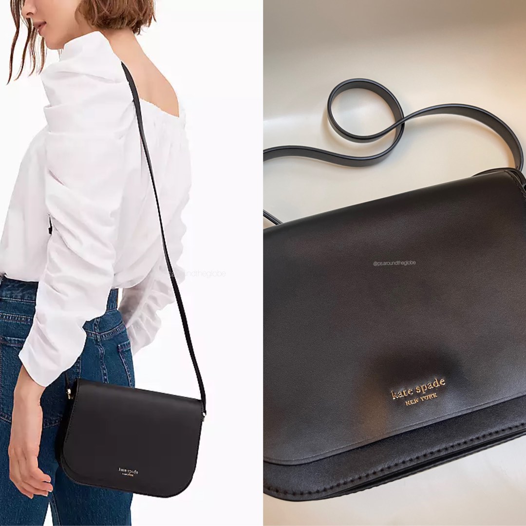 Kate Spade Nadine Medium Flap Shoulder Bag in Black
