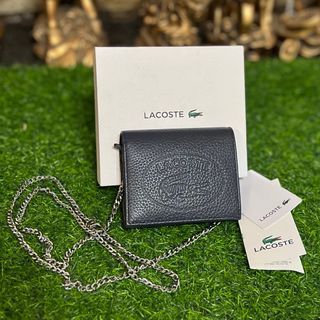 Lacoste Croco Crew Grained Leather Wallet
