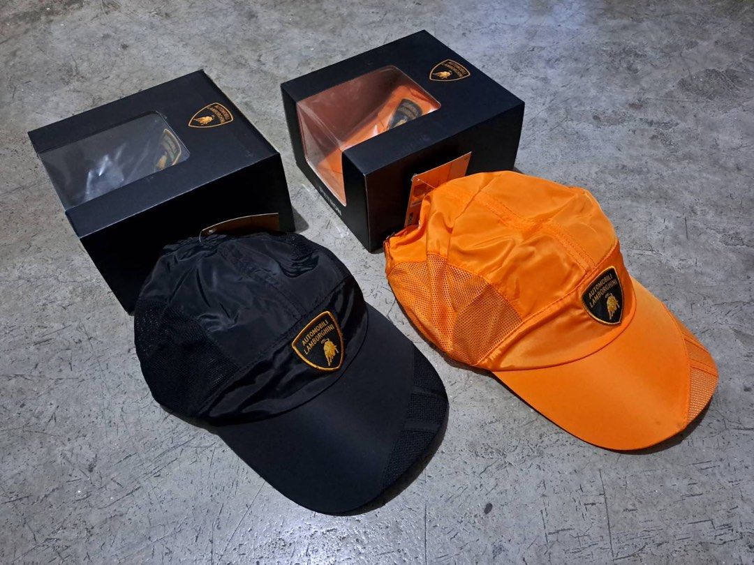 Brand New Lamborghini Shield Caps By Petron (Boxed) (Category: Caps & Hats) located in Cavite. Submitted by a-squaredapparel (Listing ID 1267915911, Image 1). Description: Lamborghini Caps by Petron ( Boxed) Condition: Brand New Available Colors: Black, Orange Legit Lamborghini Caps by Petron Collectible Item Original Packaging Best Gift for Christmas!!.