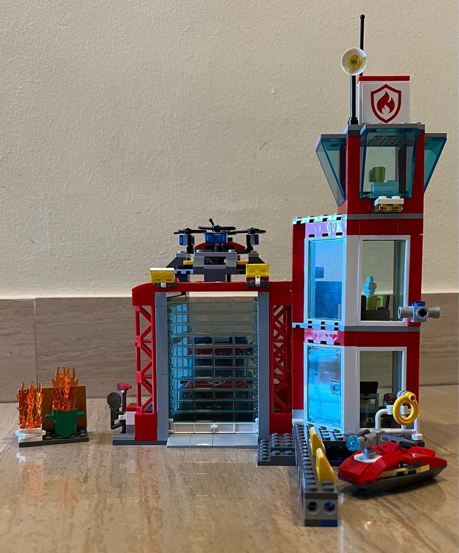 Lego city fire station 60215 building set with emergency vehicle toys deals