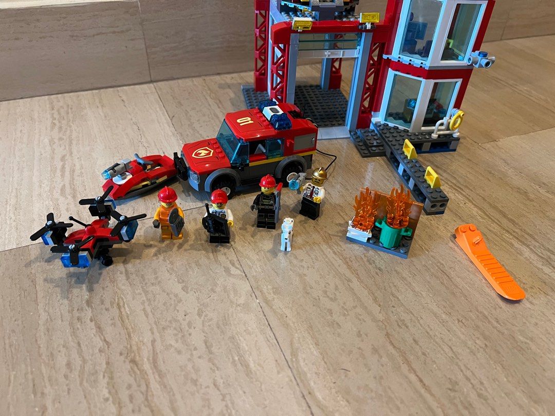 LEGO City Fire Station 60215 fire rescue tower set with emergency