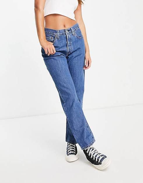 LEVIS 501 Mid rise straight leg 90s jeans Women s Fashion