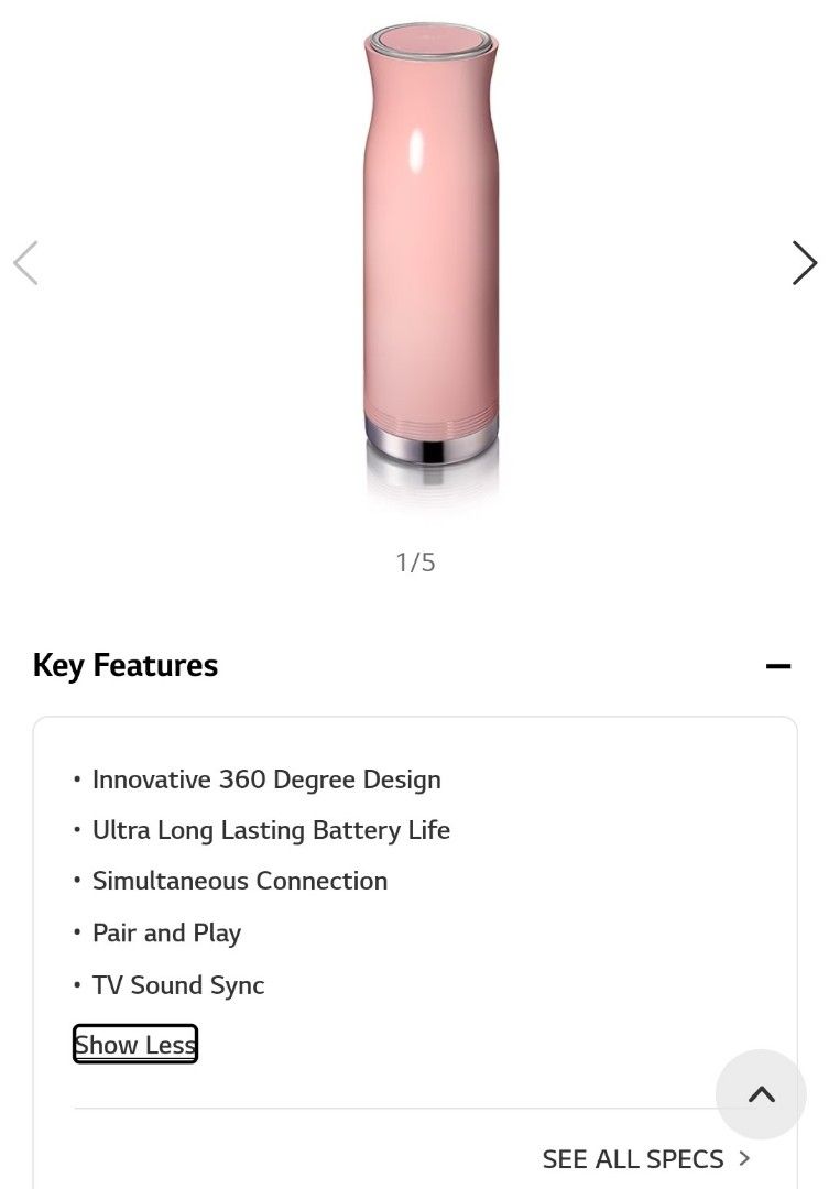 Lg Musicflow Lg Sound 360 Portable Bluetooth Speaker LG NP7860P