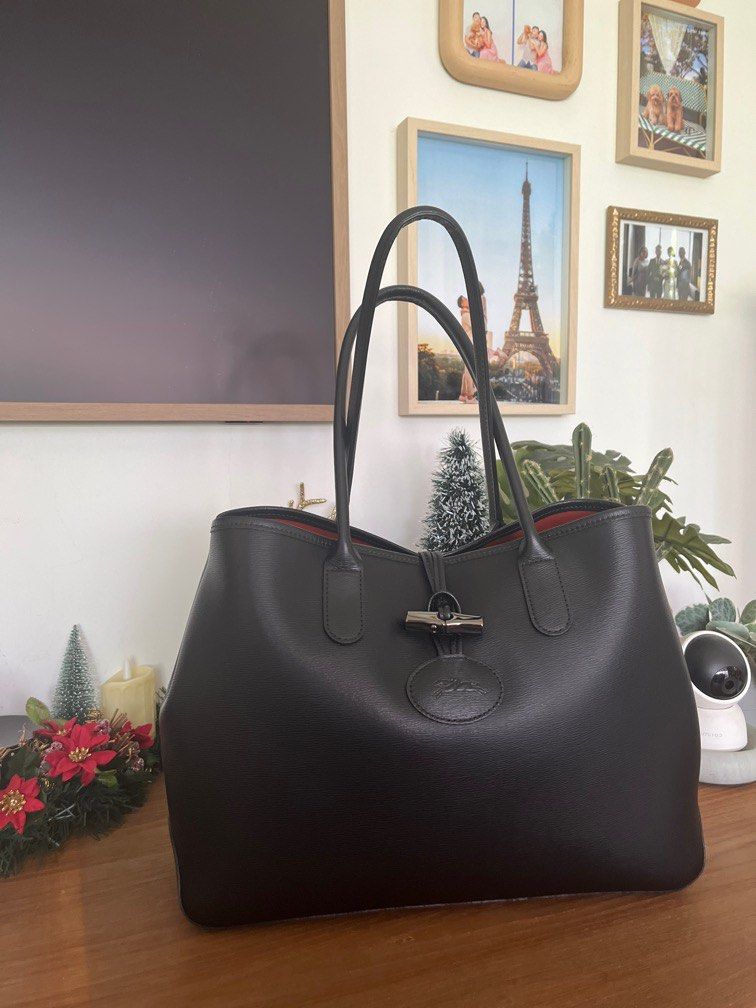 Longchamp roseau leather tote sales