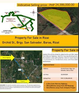 Lot For Sale in Rizal Orchid St., Brgy. San Salvador, Baras, Rizal