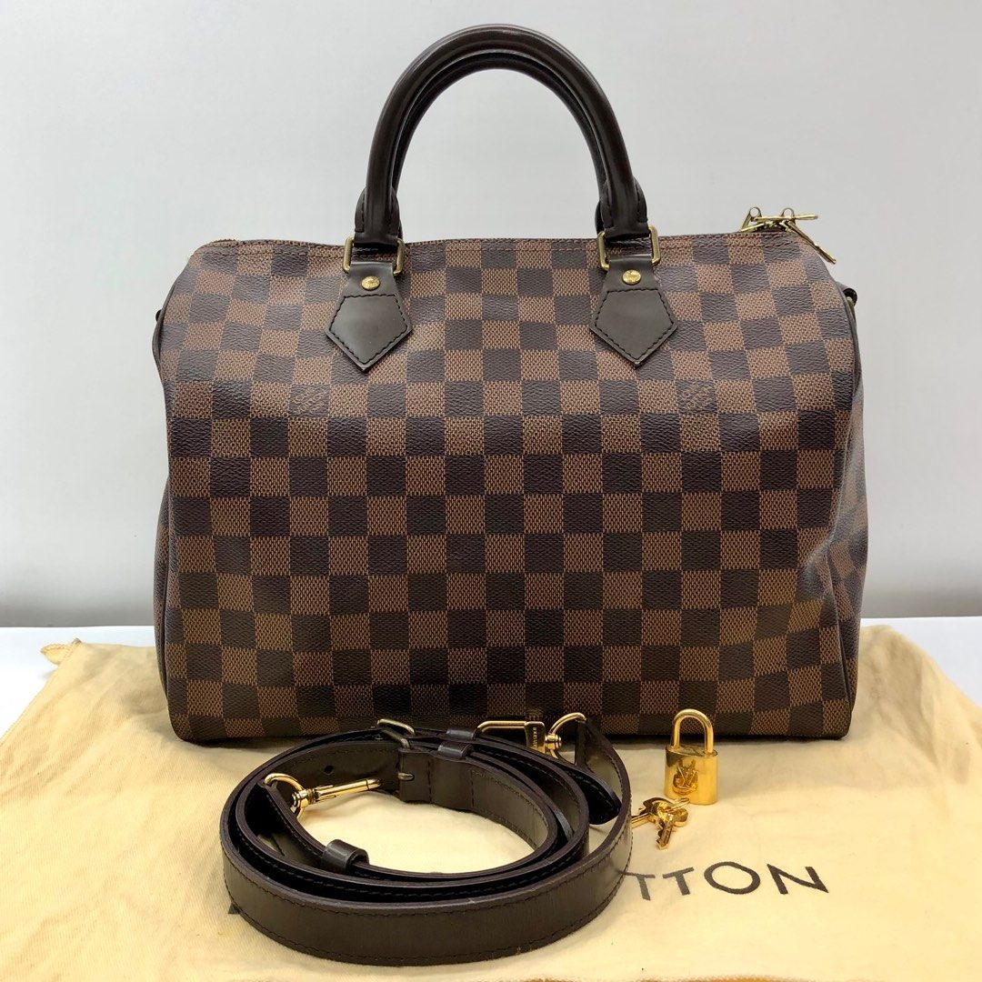 LOUIS VUITTON DAMIER N41367 SPEEDY BANDOULIERE 30 W PADLOCK KEY 2WAY HAND SHOULDER BAG 237041351