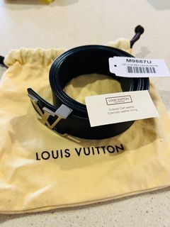 Louis Vuitton LV Optic 40mm Reversible Belt Grey Leather. Size 90 cm