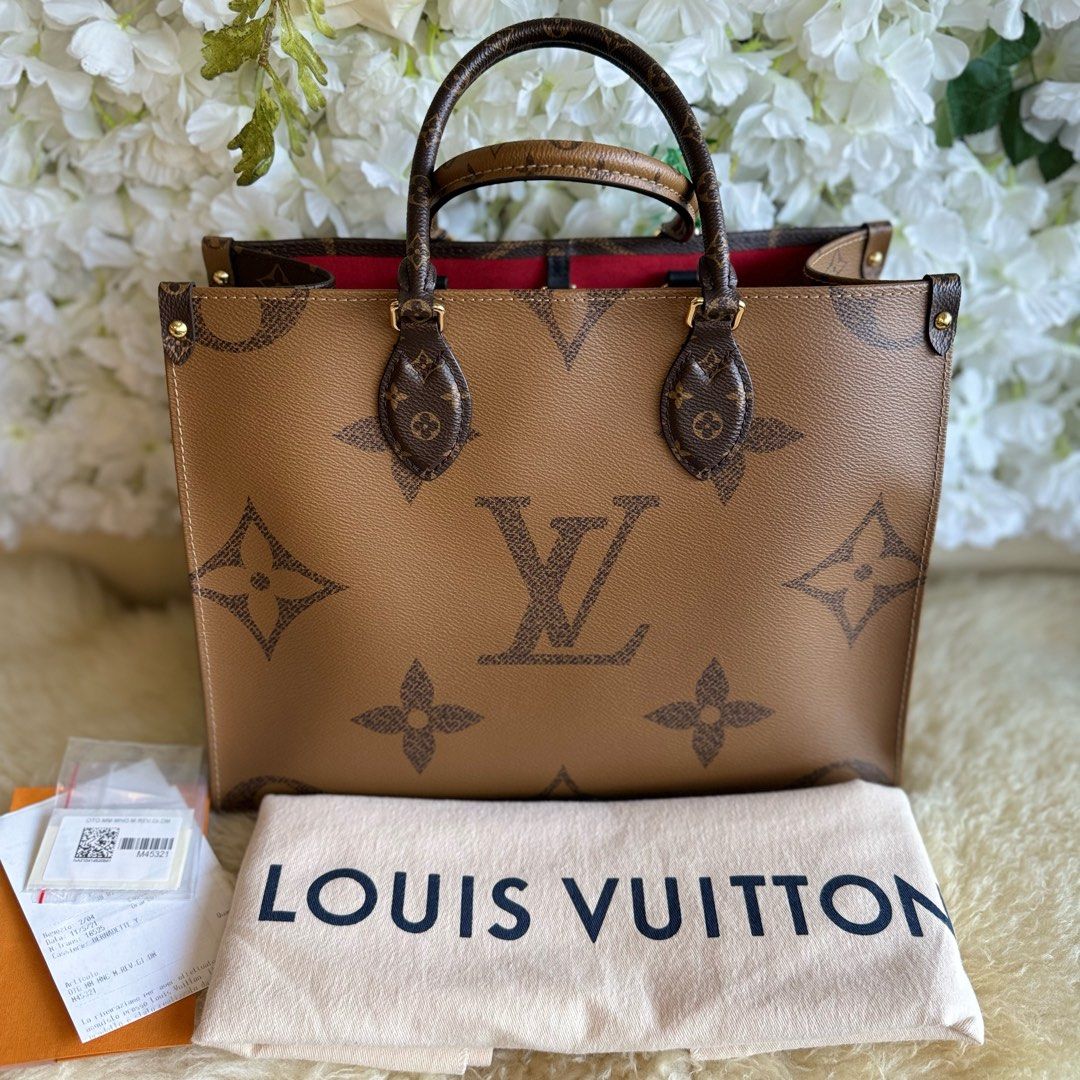 Louis Vuitton On The Go MM Bicolor Black and White, Luxury, Bags & Wallets  on Carousell
