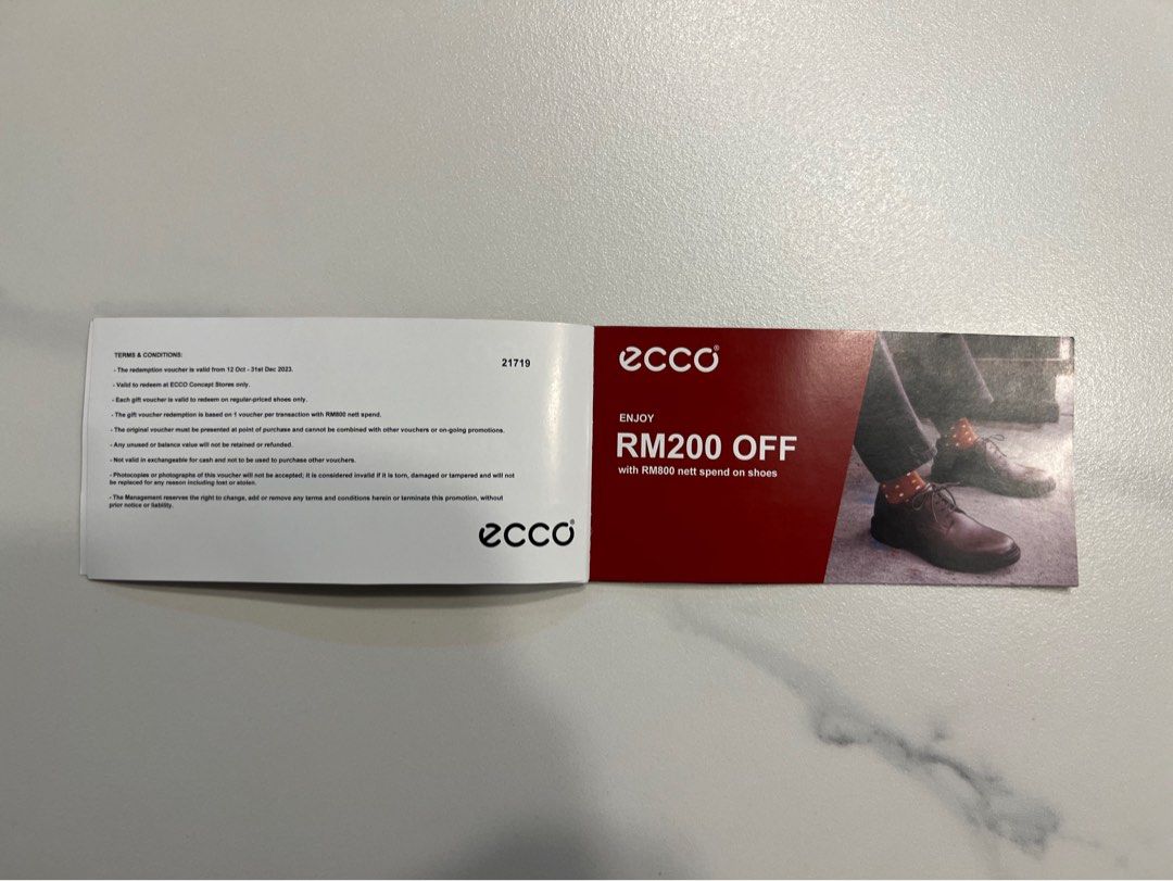 Ecco discount voucher store