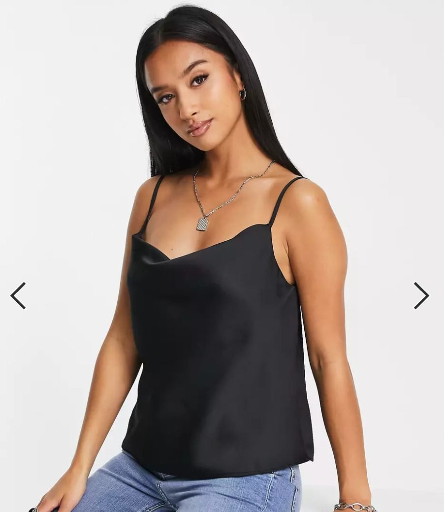 Satin cowl neck camisole clearance