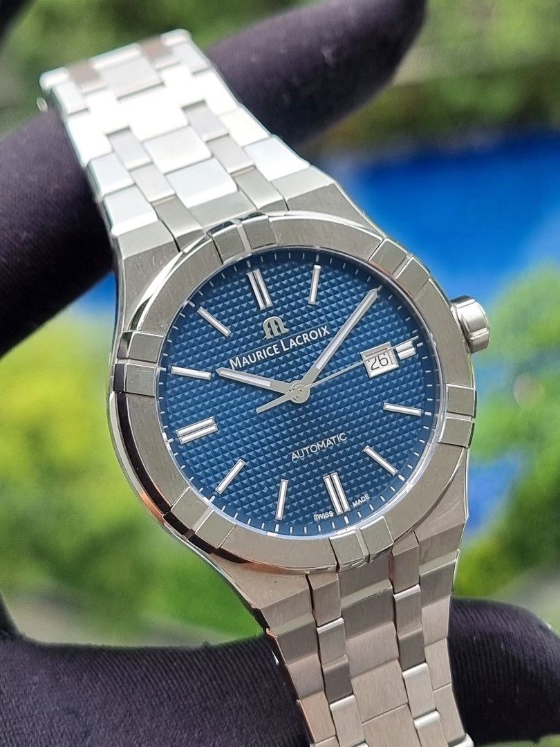 MAURICE LACROIX ML AIKON BLUE 42 42MM AUTO AUTOMATIC AI6008 AI6008