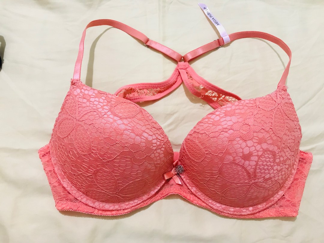Daisy Fuentes ~ Womens Long Line Bra Push Up Red Underwire ~ 34C