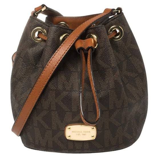 Michael kors brown bucket bag store