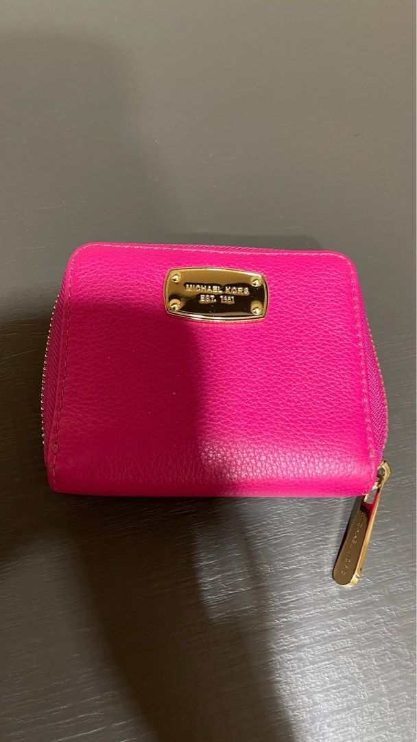 Michael kors hot pink wallet hot sale
