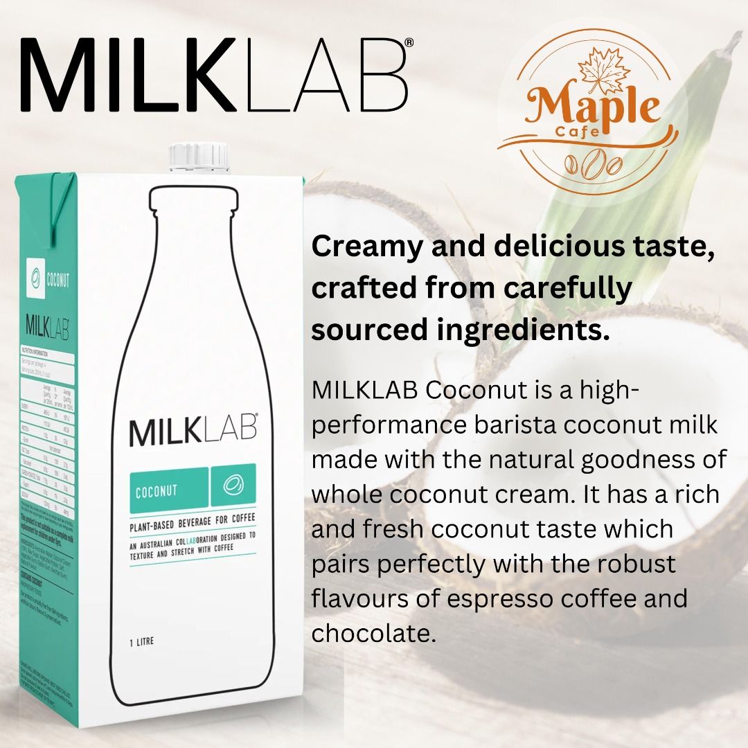 MilkLab Coconut Milk 1 Liter (Plant Base Milk) Aromatic & delicious