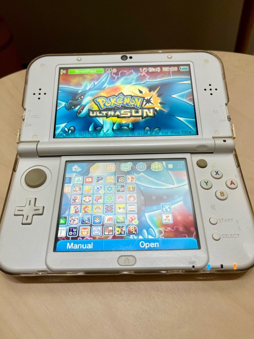 Modded White New Nintendo 3DS XL Pokemon Zelda DS Mario kart