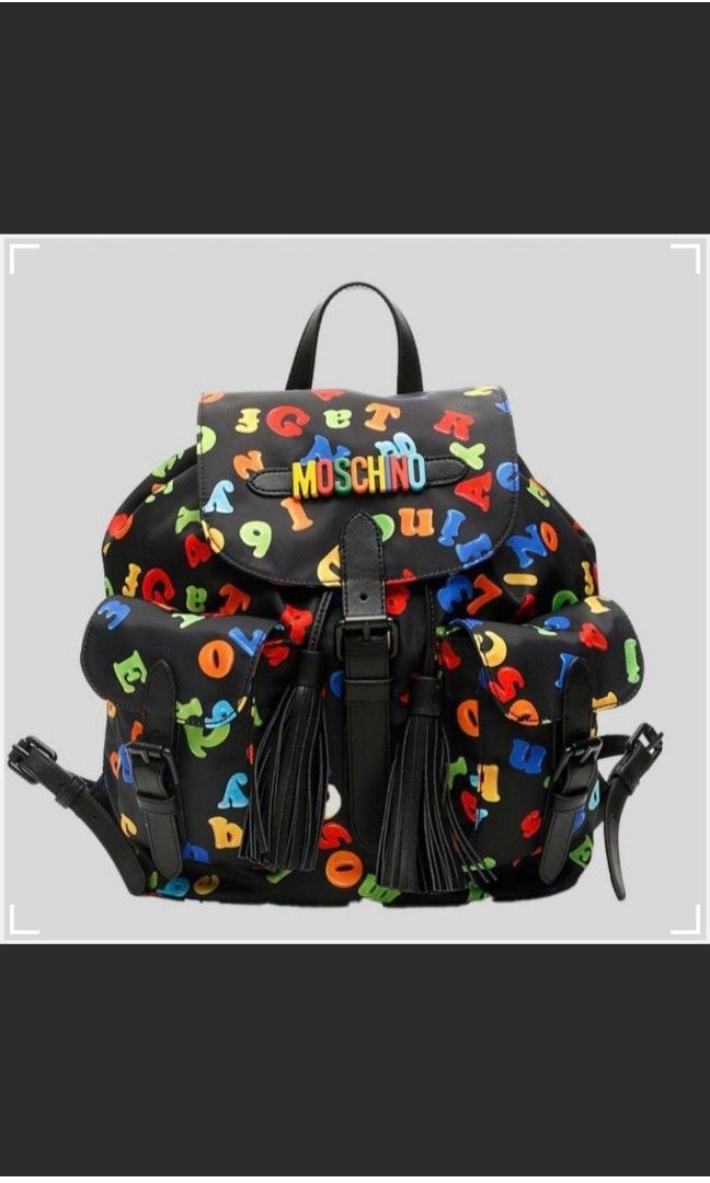 Moschino Colourful Bagpack Women s Fashion Bags Wallets Backpacks on Carousell