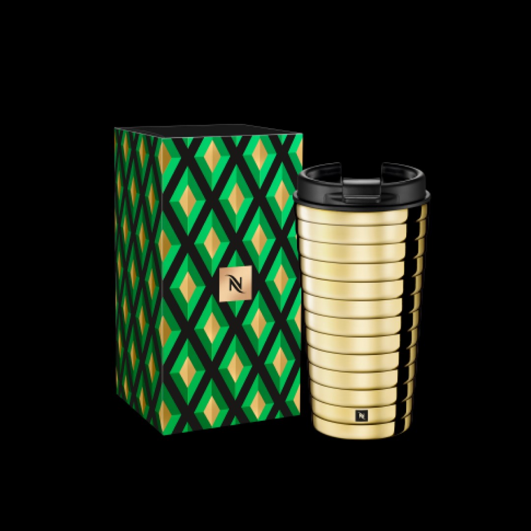 New Christmas Nespresso TOUCH Golden Travel Mug 345ml !!Limited Edition!!