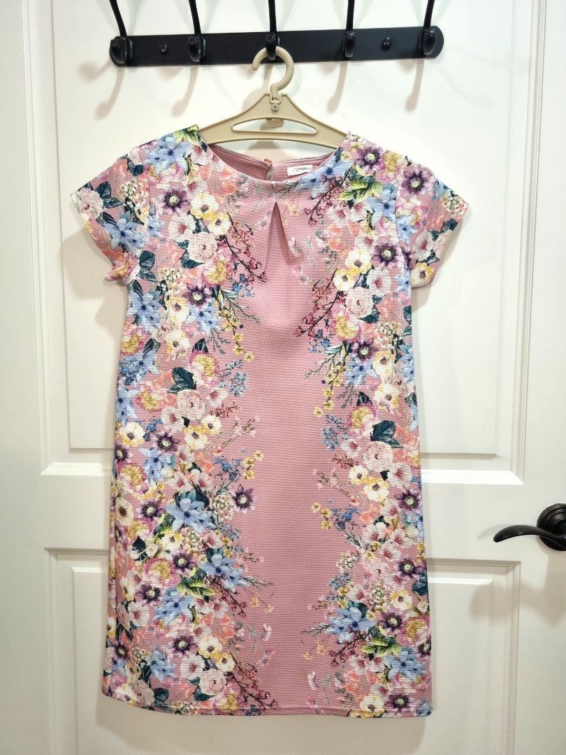 NEXT UK brand girl tween teen pastel floral shift dress