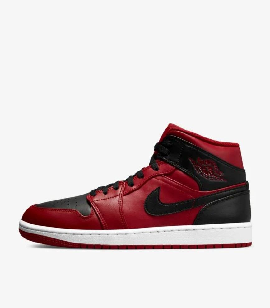 Nike Air Jordan 1 Mid Gym Red Black White Rouge Gym Blanc Noir ORI