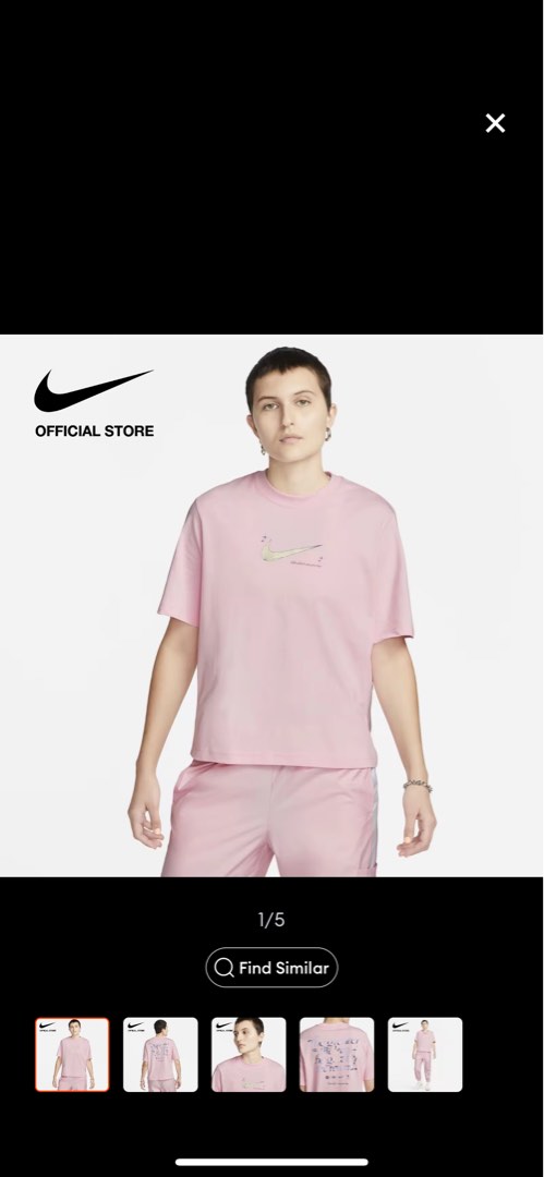 womens nike pink top