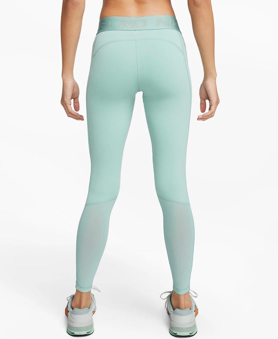 Nike pro women's mid-rise mesh-paneled leggings, pants
