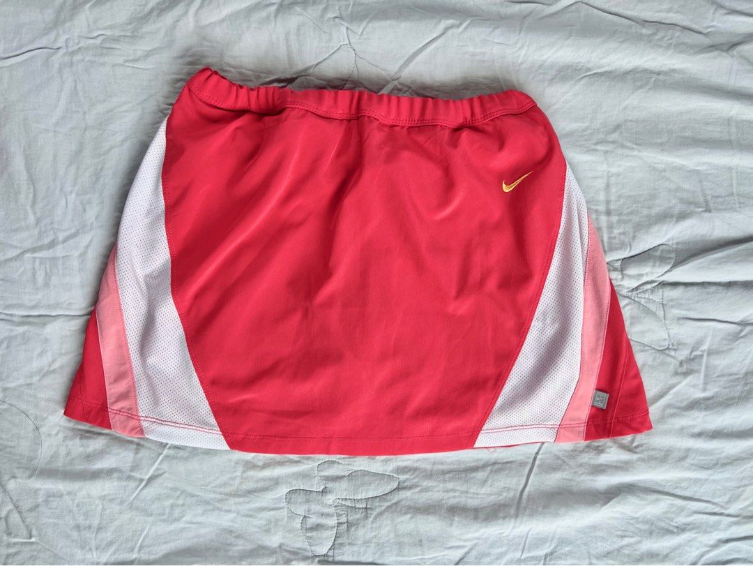 Nike Salmon Pink Sport Tennis Skirt y2k Women s Fashion