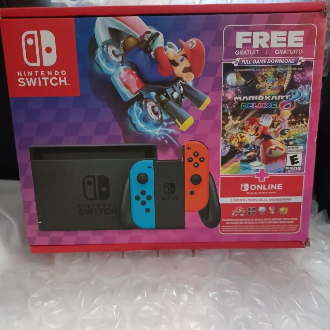 Nintendo Switch HAC-001(-01) Mario Kart 8 Deluxe Bundle (Blk/Neon