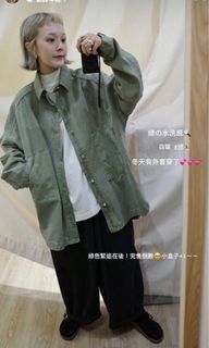 O.poism 水洗雙口袋工作外套