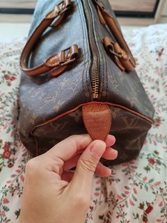 LOUIS VUITTON Mini Lin Croisette Speedy 30