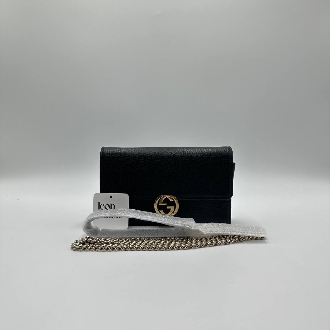 Gg marmont card sales case wallet with chain