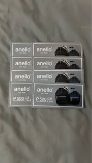 Php 3000 worth of Anello Gift Certificates