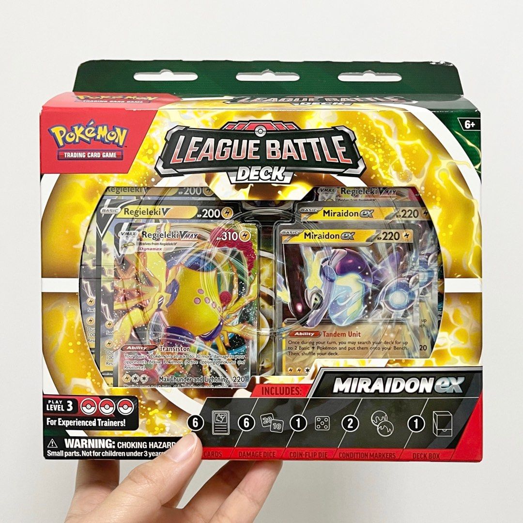 現貨全新Miraidon Ex League Battle Deck 密勒頓EX 美版禮盒PTCG 寶可夢Pokemon RL TL CL,  興趣及遊戲, 玩具& 遊戲類- Carousell