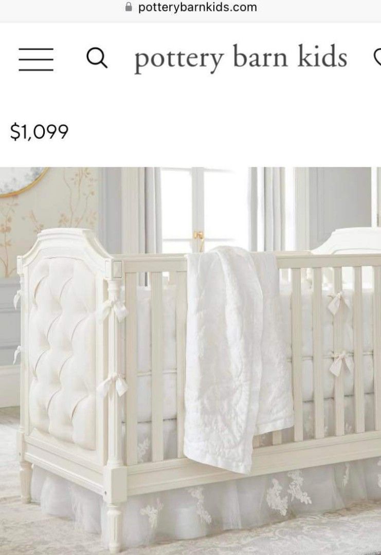 Pottery barn tufted crib sales