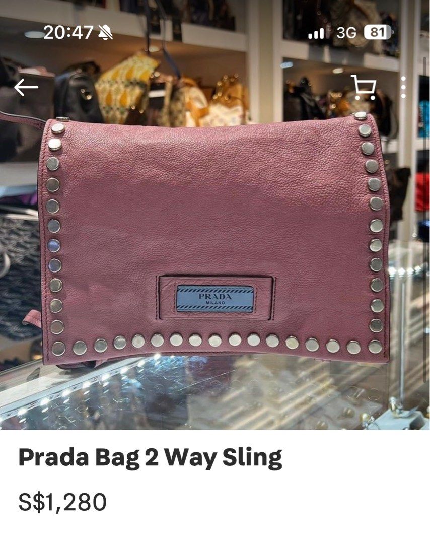 Prada bag authentic military green