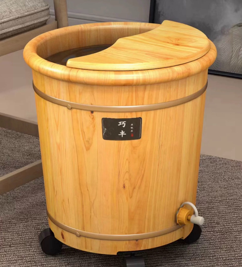 Premium Solid Wood Foot Bath Bucket: Relax, Rejuvenate, and Renew ...